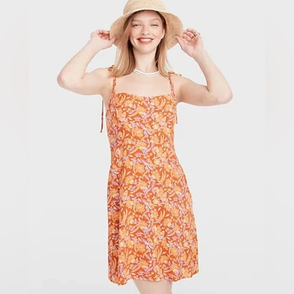 J. Crew Floral Kauai Tie-strap Summer Mini Dress in Painted Block Print size 22